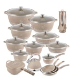 Anniversary sale, while supplies last：31 Pcs Non Stick Granite Kitchen Cooking Set with Tools