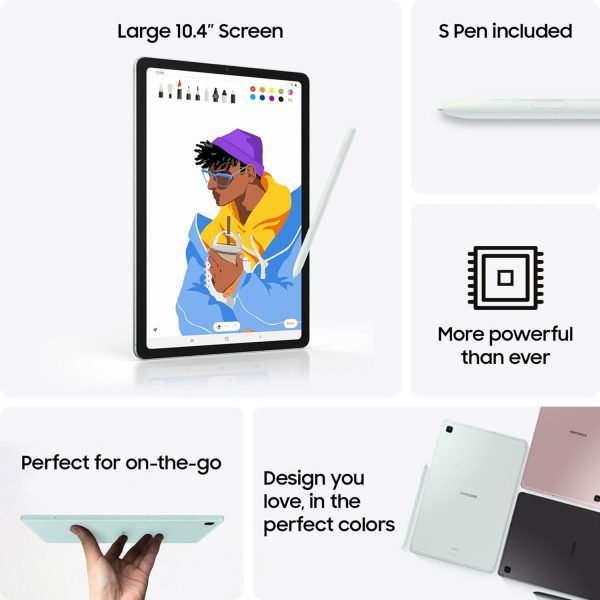 Limited-Time Sale for Summer Surprises AED 99د.إ:Samsung Galaxy Tab S6 Lite (2024) 10.4" 128GB WiFi Android , S Pen for Note-Taking, Gaming Ready, Long Battery Life, Expandable...