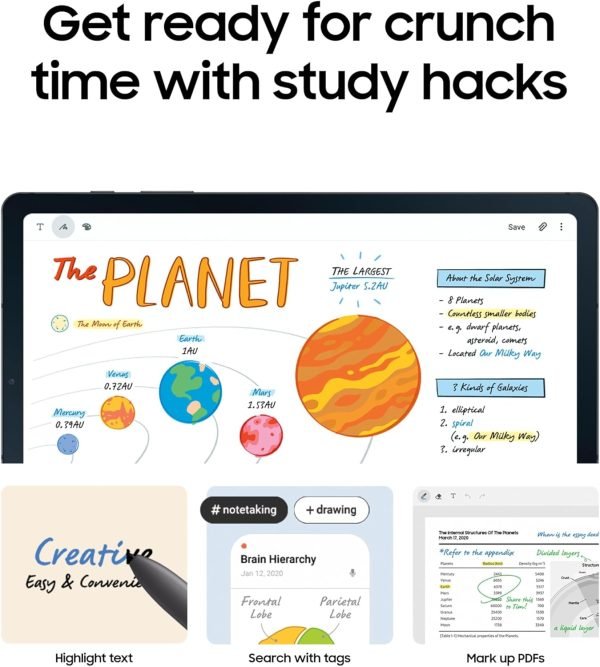 Limited-Time Sale for Summer Surprises AED 99د.إ:Samsung Galaxy Tab S6 Lite (2024) 10.4" 128GB WiFi Android , S Pen for Note-Taking, Gaming Ready, Long Battery Life, Expandable...