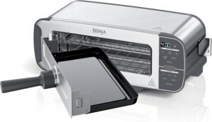 Summer Final Clearance Just AED 89د.إ：Ninja ST101 Foodi 2-in-1 Flip Toaster, 2-Slice Capacity, Compact Toaster Oven, Snack Maker, Reheat, Defrost, 1500 Watts, Stainless Steel, 6...