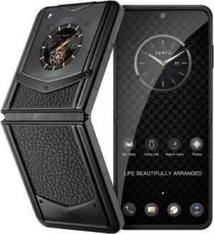 VERTU IRONFLIP Calf Skin Flip Cell Phone, Unlocked Android 5G Smartphone, Foldable Design, One-Hand Control, 50MP Camera, 12G+512G, Dual SIM, 6.9" 120Hz OLED, 65W Fast Charge
