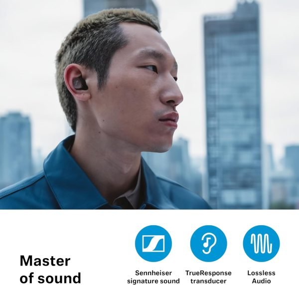 While Stocks Last:Sennheiser MOMENTUM True Wireless 4 - Smart Earbuds With Bluetooth 5.4, Crystal-Clear Sound, Comfortable Design, 30-Hour Battery Life, Adaptive ANC